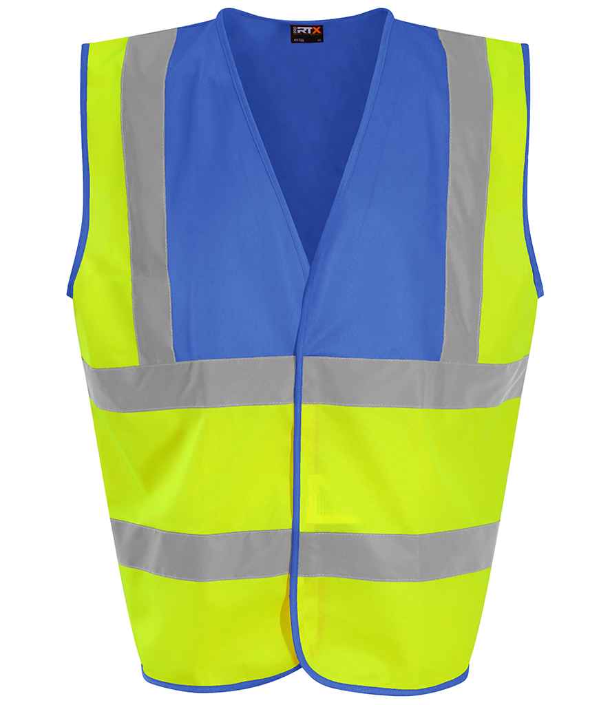 Pro RTX High Visibility Waistcoat - Yellow/Royal Blue
