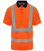 Pro RTX High Visibility Polo Shirt - Orange/Navy