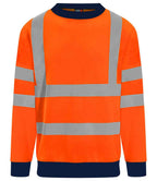 Pro RTX High Visibility Two Tone Sweatshirt - Orange/Navy