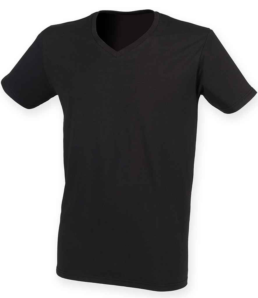 SF Clothing Feel Good Stretch V Neck T-Shirt - Black