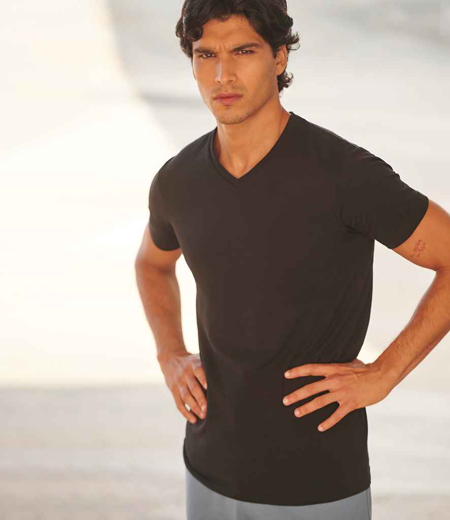 SF Clothing Feel Good Stretch V Neck T-Shirt - Black