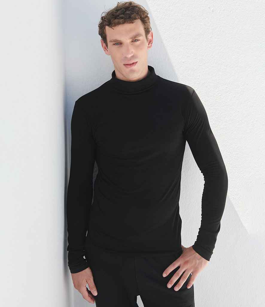 SF Clothing Feel Good Stretch Roll Neck Top - Black