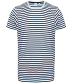 SF Clothing Unisex Striped T-Shirt - White/Oxford Navy