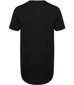 SF Clothing Longline Dipped Hem T-Shirt - Black