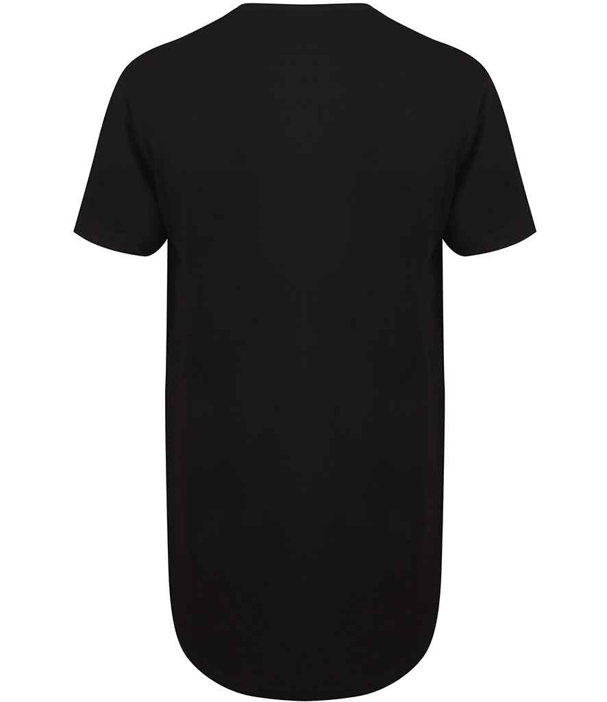 SF Clothing Longline Dipped Hem T-Shirt - Black