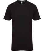 SF Clothing Longline Dipped Hem T-Shirt - Black