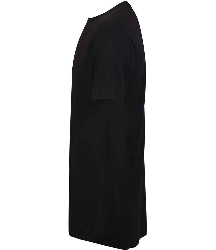 SF Clothing Longline Dipped Hem T-Shirt - Black