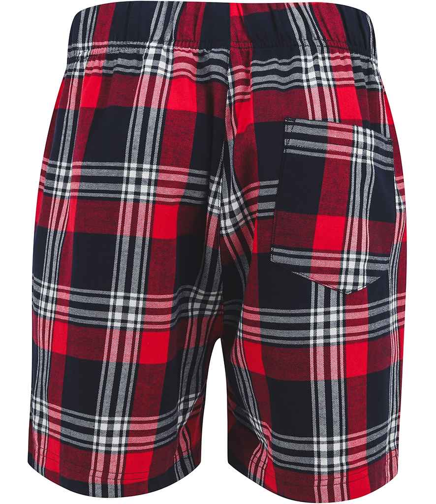 SF Clothing Tartan Lounge Shorts - Red/Navy