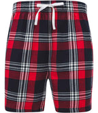 SF Clothing Tartan Lounge Shorts - Red/Navy