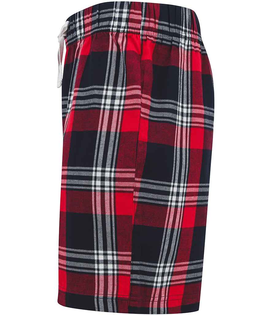 SF Clothing Tartan Lounge Shorts - Red/Navy