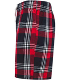 SF Clothing Tartan Lounge Shorts - Red/Navy