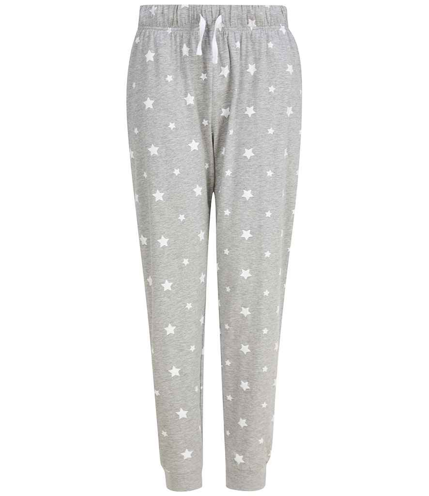 SF Clothing Unisex Cuffed Lounge Pants - Heather Grey/White Stars