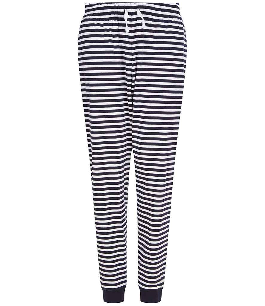 SF Clothing Unisex Cuffed Lounge Pants - Navy/white stripes