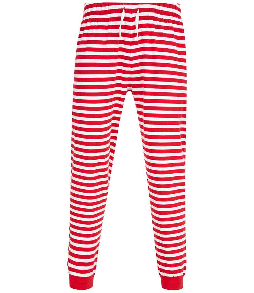 SF Clothing Unisex Cuffed Lounge Pants - Red/White Stripes