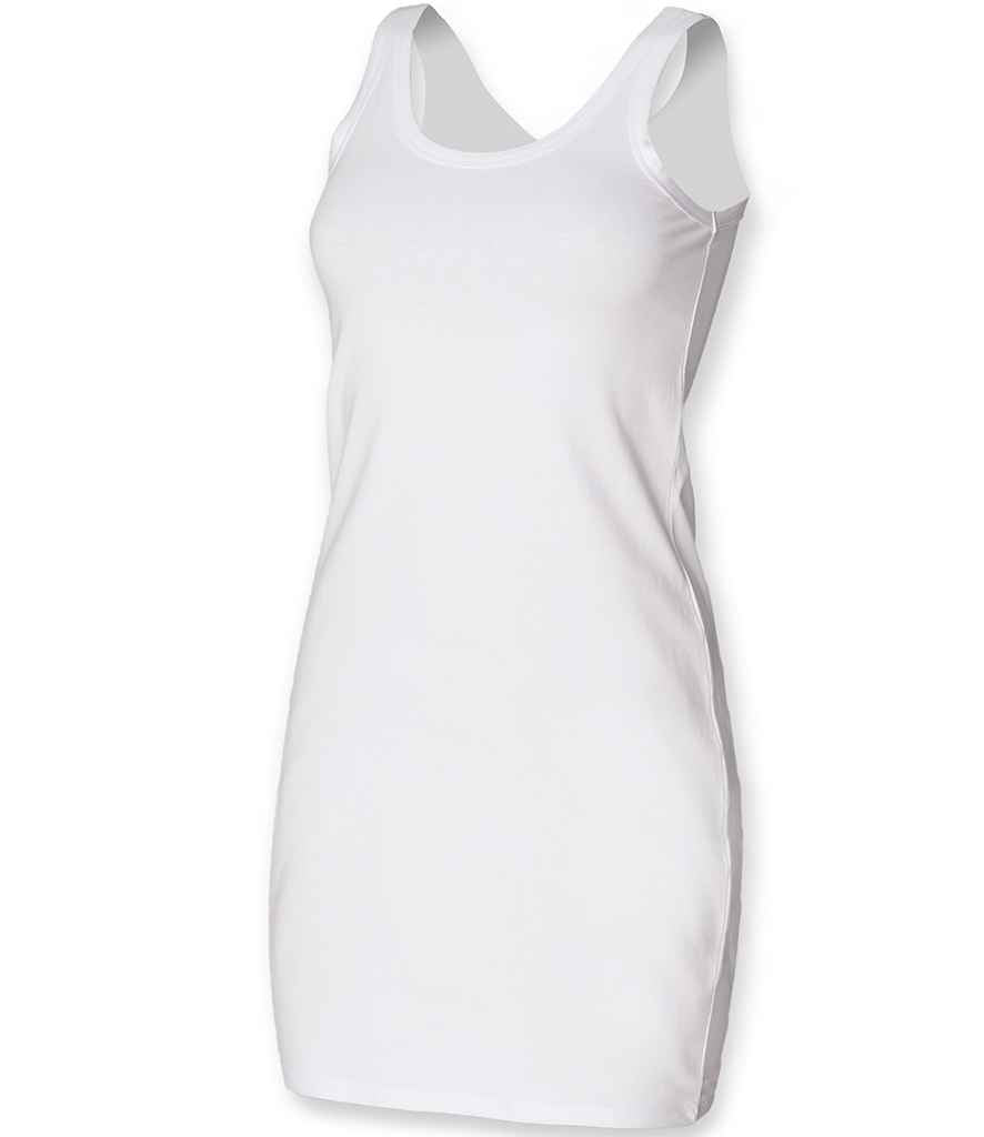 SF Clothing Ladies Tank Dress - White