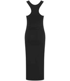 SF Clothing Ladies Racer Back Midi Dress - Black