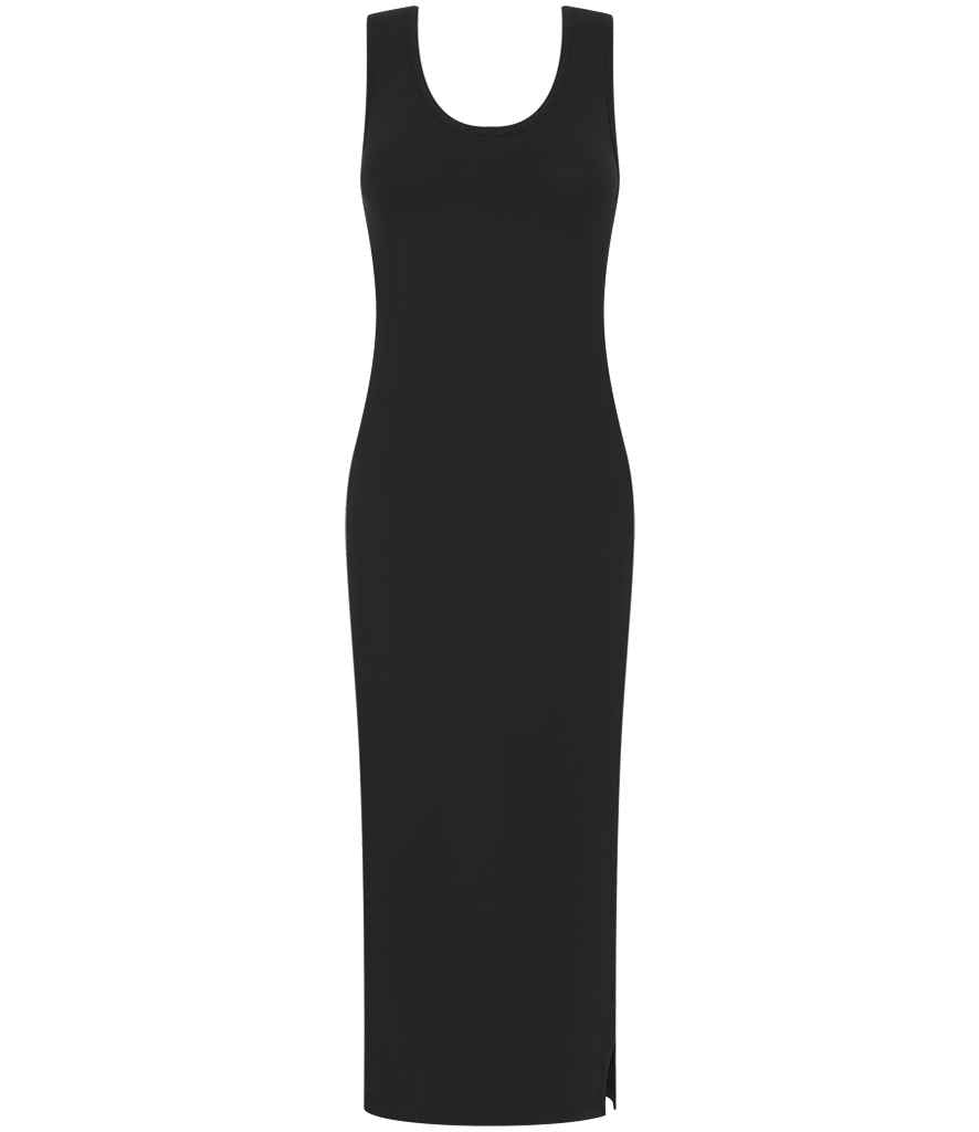 SF Clothing Ladies Racer Back Midi Dress - Black