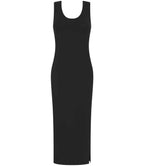SF Clothing Ladies Racer Back Midi Dress - Black
