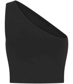 SF Clothing Ladies One Shoulder Top - Black