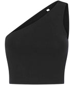 SF Clothing Ladies One Shoulder Top - Black