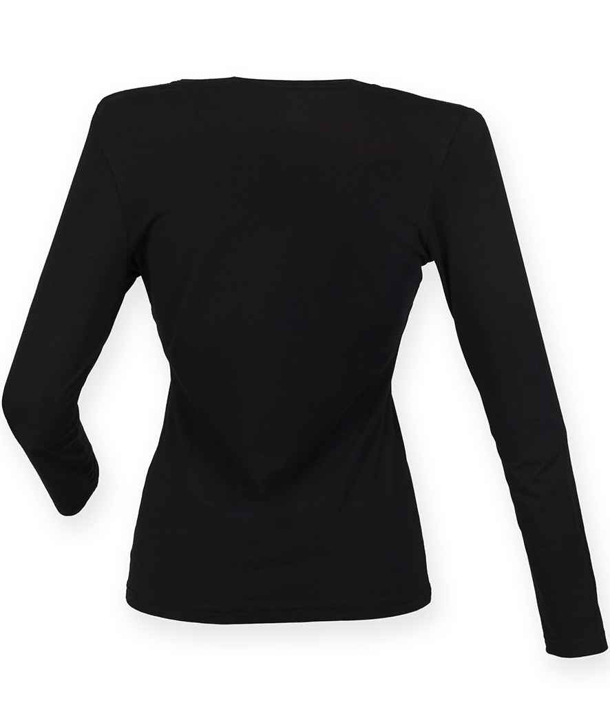 SF Clothing Ladies Feel Good Long Sleeve Stretch T-Shirt - Black