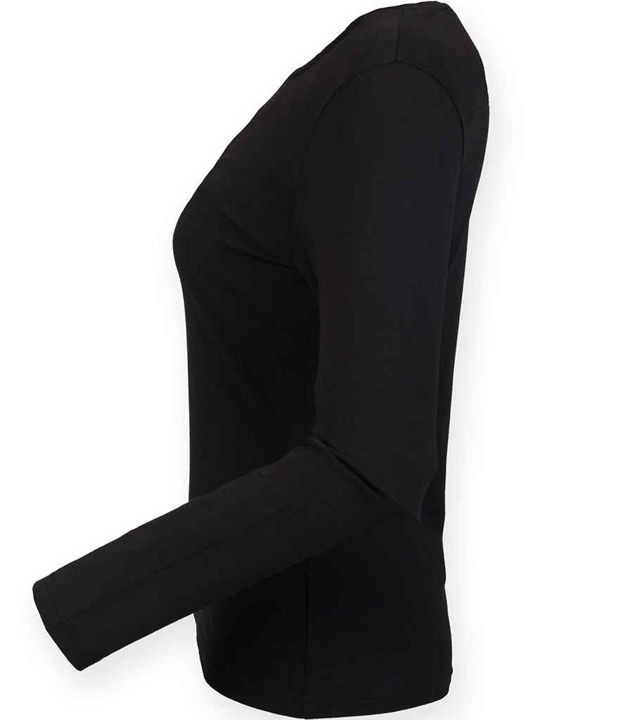 SF Clothing Ladies Feel Good Long Sleeve Stretch T-Shirt - Black