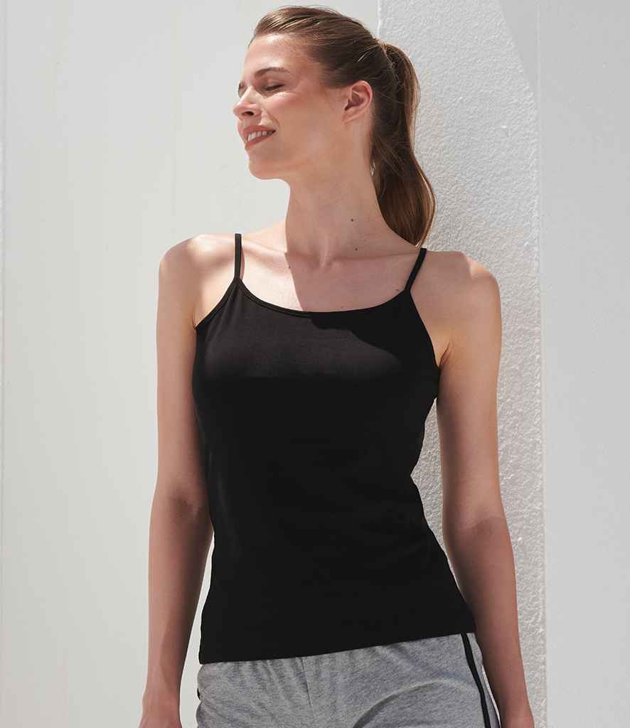 SF Clothing Ladies Feel Good Stretch Spaghetti Vest - Black