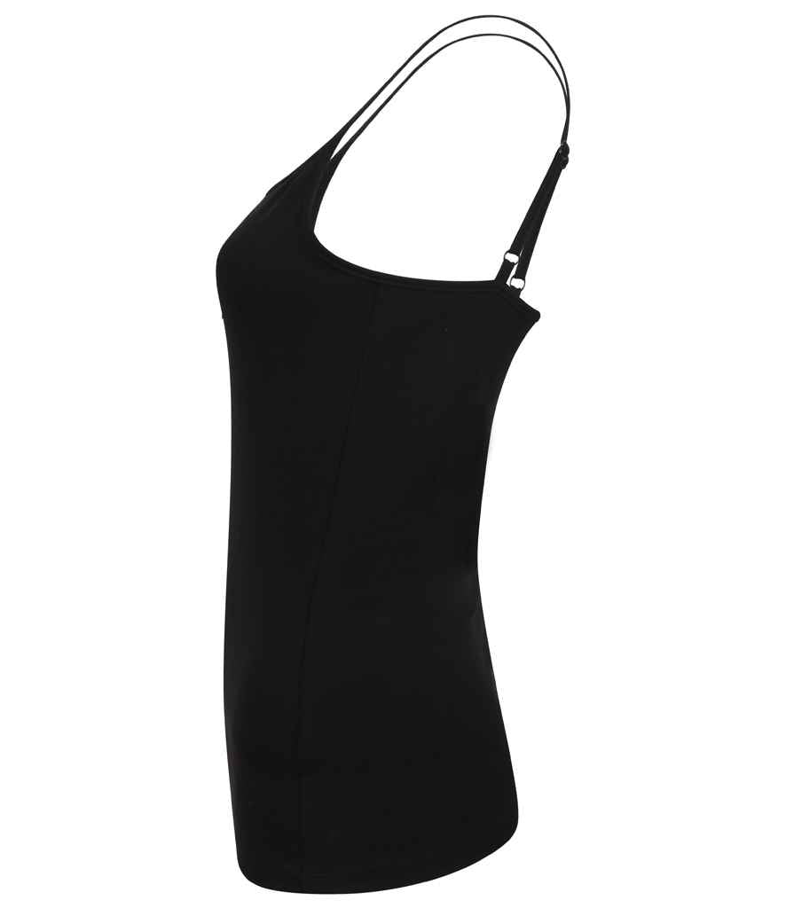 SF Clothing Ladies Feel Good Stretch Spaghetti Vest - Black