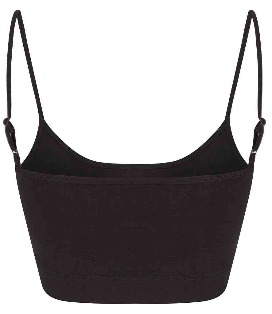 SF Clothing Ladies Sustainable Fashion Cropped Cami Vest Top - Black