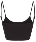 SF Clothing Ladies Sustainable Fashion Cropped Cami Vest Top - Black
