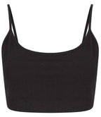SF Clothing Ladies Sustainable Fashion Cropped Cami Vest Top - Black