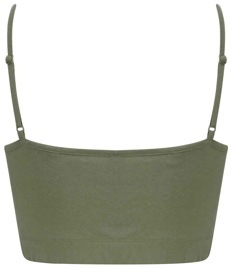 SF Clothing Ladies Sustainable Fashion Cropped Cami Vest Top - Khaki