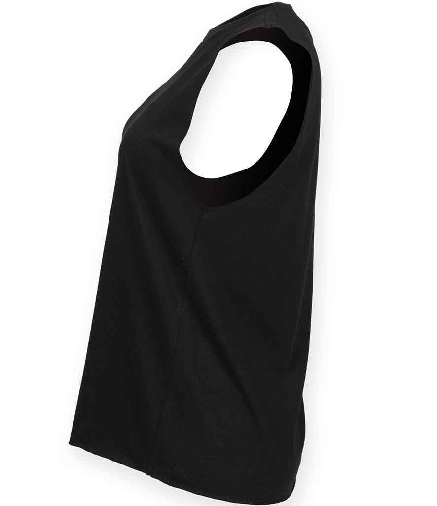 SF Clothing Ladies High Neck Vest - Black