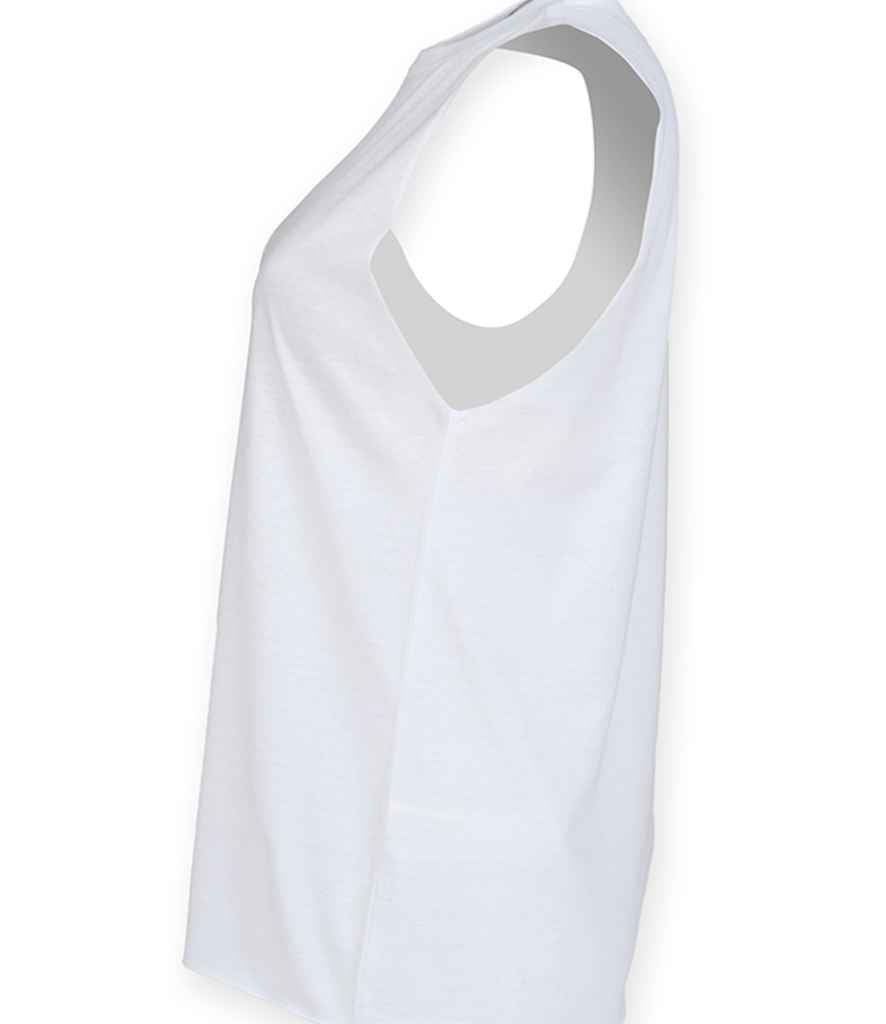 SF Clothing Ladies High Neck Vest - White