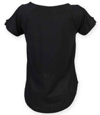 SF Clothing Ladies Drop Tail T-Shirt - Black