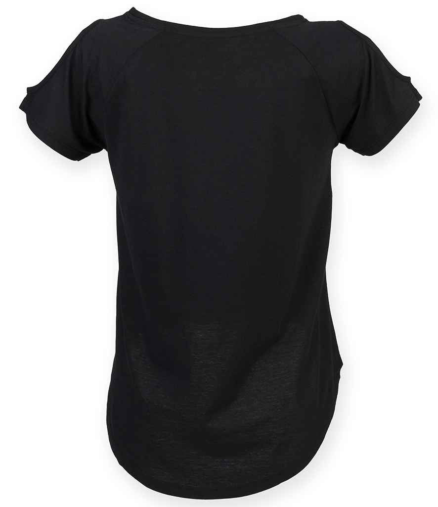 SF Clothing Ladies Drop Tail T-Shirt - Black
