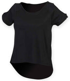 SF Clothing Ladies Drop Tail T-Shirt - Black