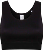 SF Clothing Ladies Fashion Crop Top - Black/Black