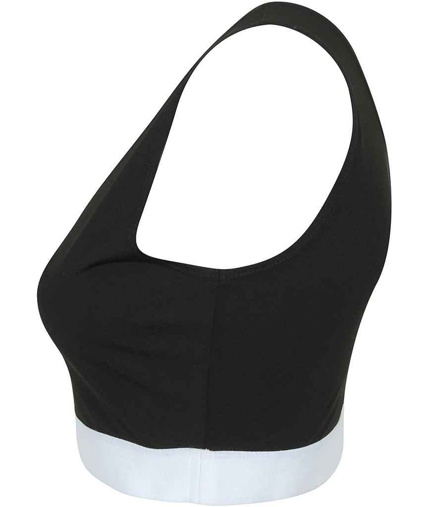 SF Clothing Ladies Fashion Crop Top - Black/White
