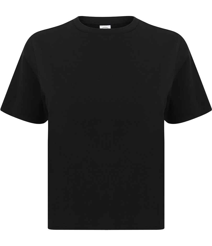 SF Clothing Ladies Cropped Boxy T-Shirt - Black