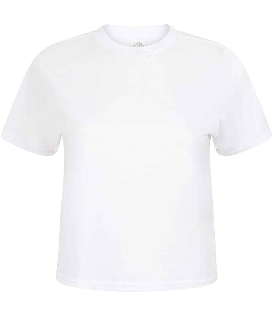 SF Clothing Ladies Cropped Boxy T-Shirt - White