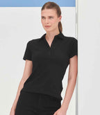 SF Clothing Ladies Stretch Piqué Polo Shirt - Black