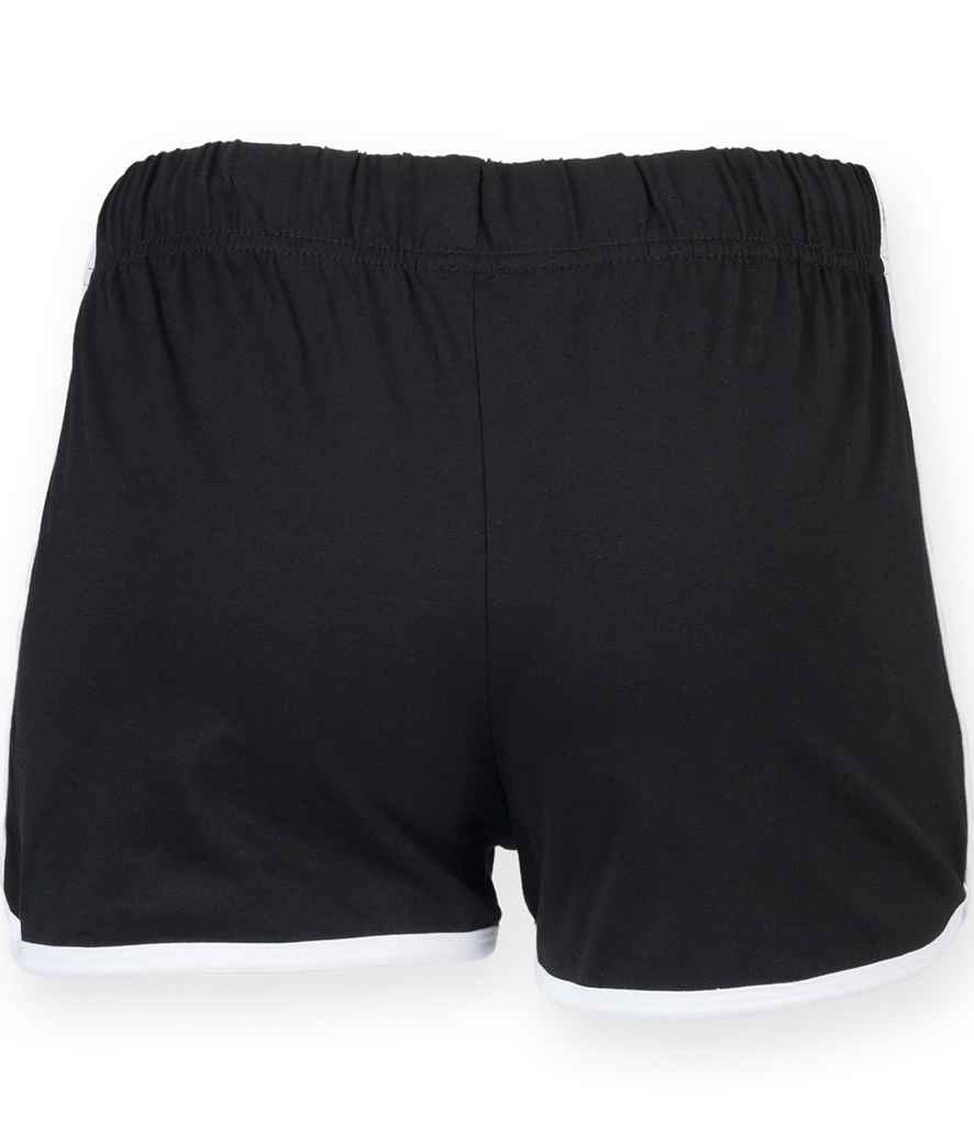 SF Clothing Ladies Retro Shorts - Black/White