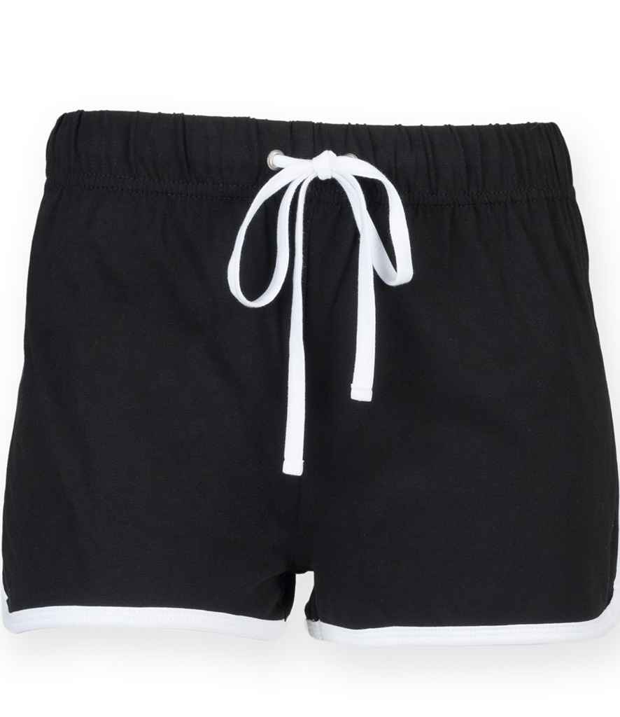 SF Clothing Ladies Retro Shorts - Black/White
