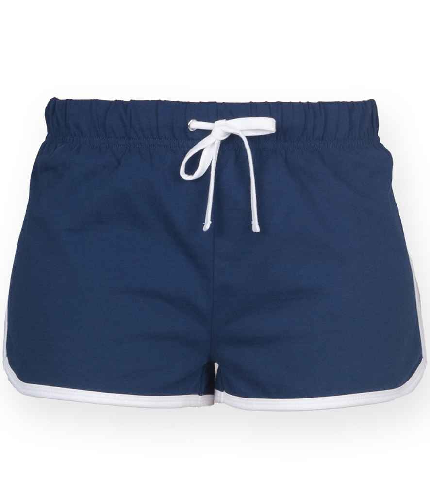 SF Clothing Ladies Retro Shorts - Navy/White