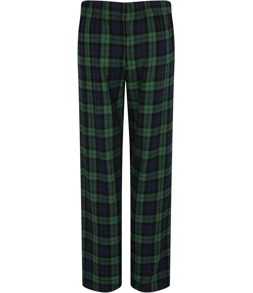SF Clothing Ladies Tartan Lounge Pants - Navy/Green