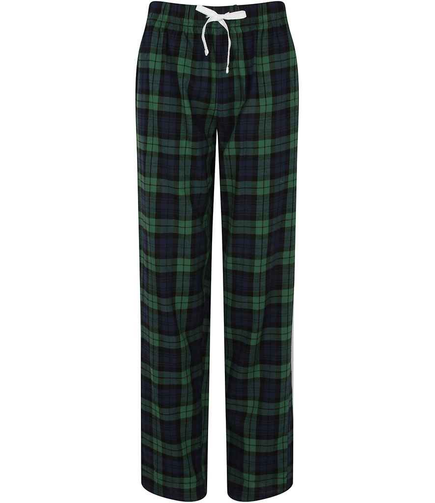 SF Clothing Ladies Tartan Lounge Pants - Navy/Green