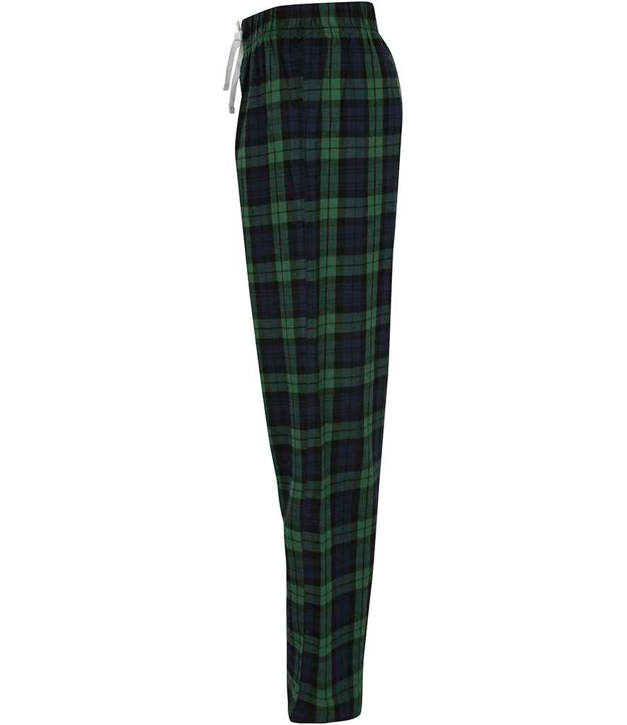SF Clothing Ladies Tartan Lounge Pants - Navy/Green