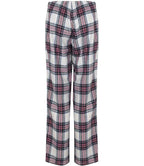 SF Clothing Ladies Tartan Lounge Pants - White/Pink