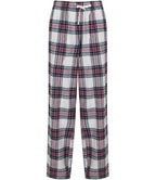 SF Clothing Ladies Tartan Lounge Pants - White/Pink
